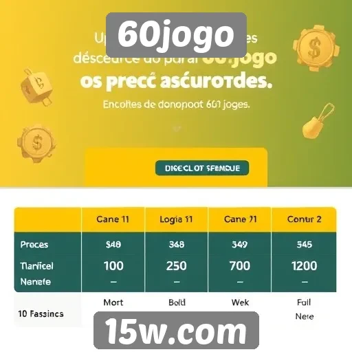 Comparativo de preços no 60jogo e concorrentes